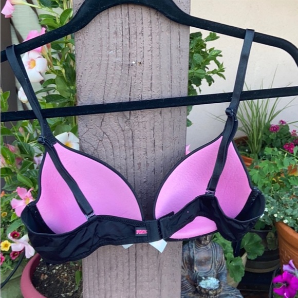 VS PINK Convertible Back Black & Pink Bra - Picture 4 of 7